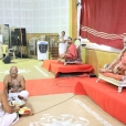 Dhuli Pada Puja being performed by Sri K B Narayana Iyer, President of the Brahmana Samooham