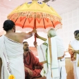 The ceremonial VenKotta Kuda being offered to the Jagadgurus