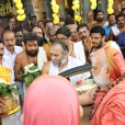 The Jagadgurus visiting the Malliyoor Mahaganapati temple, in Malliyoor, Kottayam District