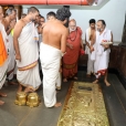 The Jagadgurus visiting the Malliyoor Mahaganapati temple, in Malliyoor, Kottayam District