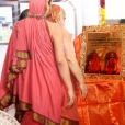 The Jagadgurus visiting the Malliyoor Mahaganapati temple, in Malliyoor, Kottayam District
