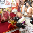 The Jagadgurus visiting the Malliyoor Mahaganapati temple, in Malliyoor, Kottayam District