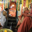 Jagadgurus having Darshan of Lord Mahaganapati and Sri Subrahmanya Swamy temple adjacent to the Aluva Brahmana Samooham and Bhajana Madhom