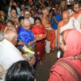 Jagdgurus being received with great devotion by devotees led by Guru Bhakta Ratnam Sri A Krishnamoorthy