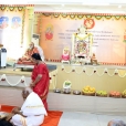 Dhuli Pada Puja being performed by Guru Bhakta Ratnam Sri A Krishnamoorthy
