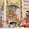 Sri Sannidhanam performing the nightly Sharada Chandramoulishwara Puja