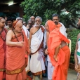 The Jagadgurus greeted by Swami Omkarananda of Theni