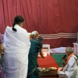 Sri Dinakaran performing the Dhuli Pada Puja