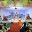 Sri Mahasannidhanam giving a Anugraha Bhashanam