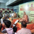 Enroute to Erode, Sri Mahasannidhanam and Sri Sannidhanam graced the Sringeri Shankara Math premises in Bhavani, and inaugurated the “Jagadguru Sri Sri Bharati Tirtha Mahaswamigal Pravachana Mandiram" in Bhavani
