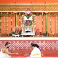 Sri Vijay Anand performed the Dhuli Pada Puja. Swagata Patrikas in Sanskrit and Tamil were read out by Sri Jambunatha Ghanapatigal and Sri Nagasubrahmanya Iyer respectively, and then offered to the Jagadgurus.