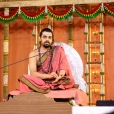 Sri Sannidhanam  giving a Anugraha Bhashanam