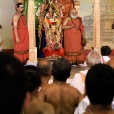 Sri Mahasannidhanam and Sri Sannidhanam giving Darshan after the Shankara Jayanti Puja