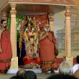 Sri Mahasannidhanam and Sri Sannidhanam giving Darshan after the Shankara Jayanti Puja