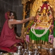 On Akshaya Triteeya day (April 29, 2017), Sri Sannidhanam performed a special Puja to Goddess Sharadamba in the Sringeri Shankara Math Race Course Road and offered a gold kavacha