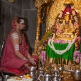 On Akshaya Triteeya day (April 29, 2017), Sri Sannidhanam performed a special Puja to Goddess Sharadamba in the Sringeri Shankara Math Race Course Road and offered a gold kavacha