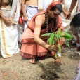 Sri Sannidhanam offering Pushpanjali at the Shasta Sannidhi and Nagar Sannidhi in the Mandapam complex and planting a sapling