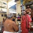 Sri Sannidhanam visiting the temple of Sri Subrahmanya Swamy adjacent to the Samooham