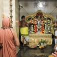 In the afternoon, the Jagadgurus en route to Salem graced the Sheshashayee Paper Mills, had Darshan of Sri Valli Devasena Sameta Kalyana Subrahmanya Swamy and blessed devotees