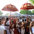 Jagadgurus arriving for the Kumbhabhisheka of the Sri Kailasanatha Swamy temple at Gangaikondan