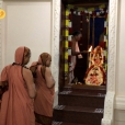 Arriving at the Sringeri Shankara Math in Gobichettipalayam, Sri Mahasannidhanam and Sri Sannidhanam had Darshan at the shrines of of Mahaganapati, Sri Adi Shankaracharya and Goddess Sharada.