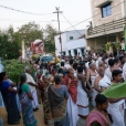 In the evening, devotees led Sri Sannidhanam seated on a specially decorated vehicle in a procession around the streets of Gobichettipalayam.