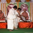 A citation in Kannada (binnavattale) was read out and offered to the Ubhaya Jagadgurus.