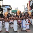 Jagadgurus receiving a traditional welcome in Kalady