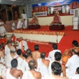 Dhuli Pada Puja being performed by Professor A Subramonia Iyer, the Hon. Manager of the Sringeri Shankara Math in Kalady