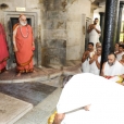 Jagadgurus giving Darshan after the special Puja to Goddess Sharadambal