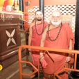 Jagadgurus at the Samadhi shrine of Aryamba prior to departing Kalady