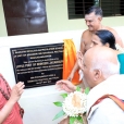 Sri Sannidhanam gracing the newly constructed premises  of Sringeri Bharathi Vidyalaya school in Rangasamudram