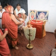 Jagadgurus inaugurating the Suvarna Soudha building of Sri Durgaparameshwari ALP School in Malla