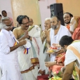 Former Kerala Devaswom Minister Sri Kadannappalli Ramachandran and Mangaluru MP Nalin Kumar Kateel had Darshan and offered their Pranams to the Jagadgurus