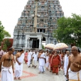 In the morning of May 6, Sri Mahasannidhanam and Sri Sannidhanam visited the Pashupateeshwarar temple
