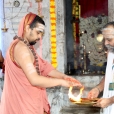 Sri Sannidhanam visiting the Sri Durgaparameshwari temple in Koruvailu
