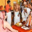 Sri Sannidhanam visiting the Sri Durgaparameshwari temple in Koruvailu