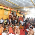 Sri Sannidhanam gracing the Sharada Bhajana Mandiram at Nagarakatte Road