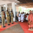 The Kerala Police gave the Jagadgurus a Guard of Honor during every day of their stay in the State of Kerala