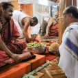 The Jagadgurus visiting Sri Somanatha temple in Mangalpady