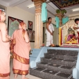 Upon arrival the Jagadgurus had Darshan at the Goddess Seethalakshmi Temple