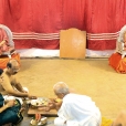 Sri Ramakrishnan, President of the Brahmana Samajam at Kollam performed the Dhuli Pada Puja