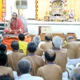 Sri Sannidhanam giving a Anugraha Bhashanam