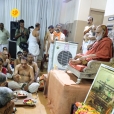 Dhuli Pada Puja being performed by Sri P Dharmarajan , the President of the Samooham