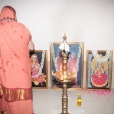 Sri Mahasannidham gracing the newly opened Sri Vidya Bharati Veda Pathashala Bhavanam