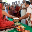 Sri Sannidhanam then proceeded to the Bhadra Sundari Ashramam in Chattrapatti