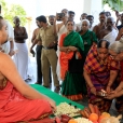 Sri Sannidhanam then proceeded to the Bhadra Sundari Ashramam in Chattrapatti