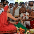 Sri Sannidhanam then proceeded to the Bhadra Sundari Ashramam in Chattrapatti