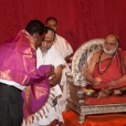 In the evening of April 3, 2017, the Ubhaya Jagadgurus were accorded a traditional welcome at the Sri Meenakshi Sundareshwarar temple