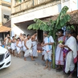 Arriving in the Agrahara of Mahadanapuram on May 8, 2017, the Jagadgurus were received respectfully by the residents and led along the main Agrahara having at its two ends, a temple for Lord Shiva and a temple for Lord Vishnu
